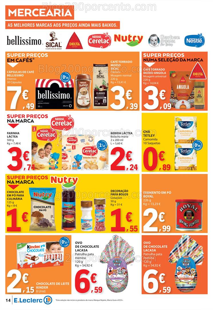 Antevisão Folheto E-LECLERC Promoções de 3 a 9 abril