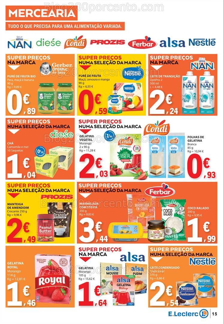 Antevisão Folheto E-LECLERC Promoções de 3 a 9 abril