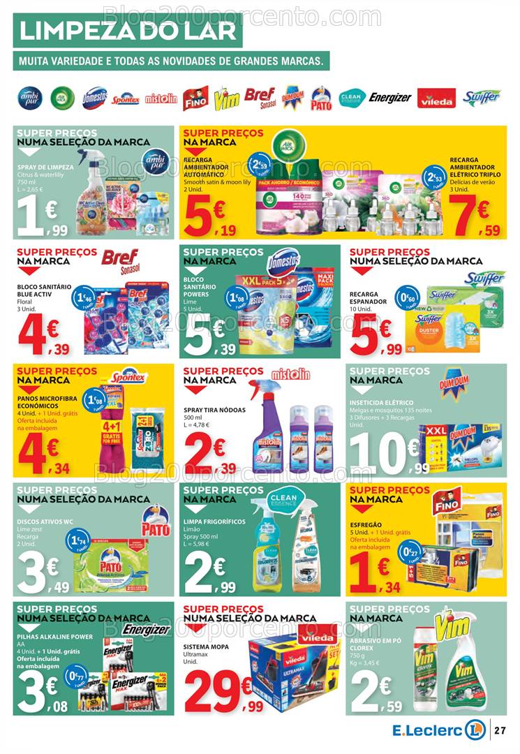 Antevisão Folheto E-LECLERC Promoções de 3 a 9 abril