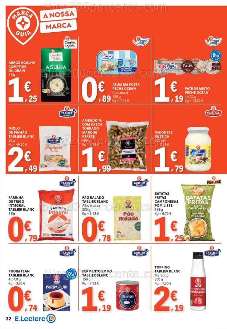 Antevisão Folheto E-LECLERC Promoções de 3 a 9 abril