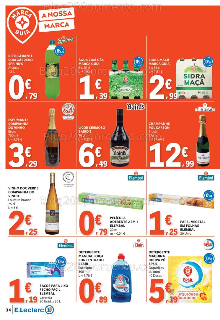 Antevisão Folheto E-LECLERC Promoções de 3 a 9 abril