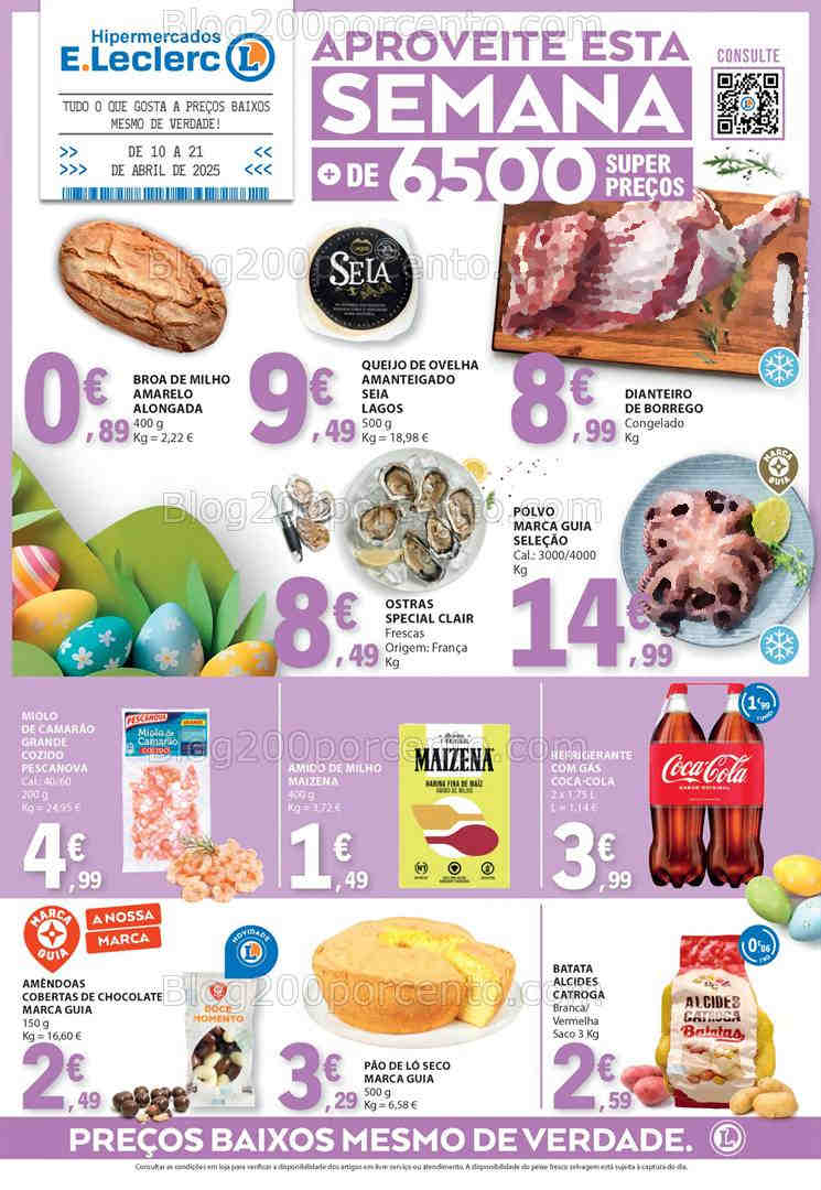 Antevisão Folheto E-LECLERC Páscoa + Promoções de 10 a 21 abril