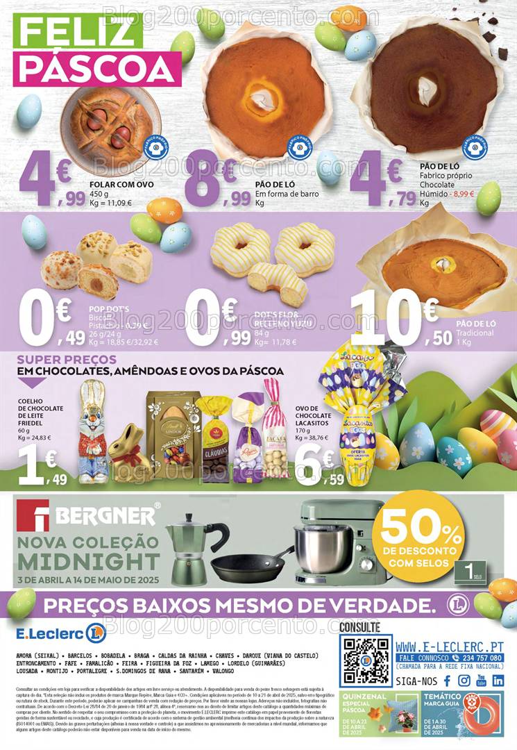 Antevisão Folheto E-LECLERC Páscoa + Promoções de 10 a 21 abril