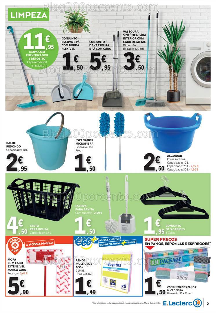 Antevisão Folheto E-LECLERC Bazar Promoções de 1 a 14 agosto