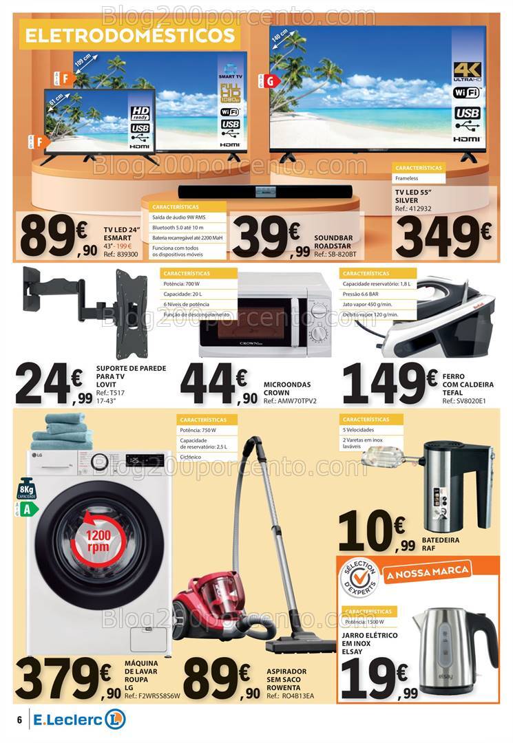 Antevisão Folheto E-LECLERC Bazar Promoções de 1 a 14 agosto