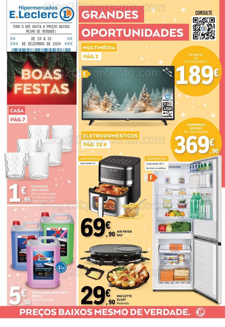Antevisão Folheto E-LECLERC Bazar Natal Promoções de 19 a 31 dezembro