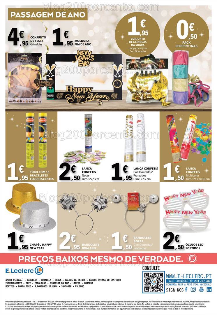 Antevisão Folheto E-LECLERC Bazar Natal Promoções de 19 a 31 dezembro