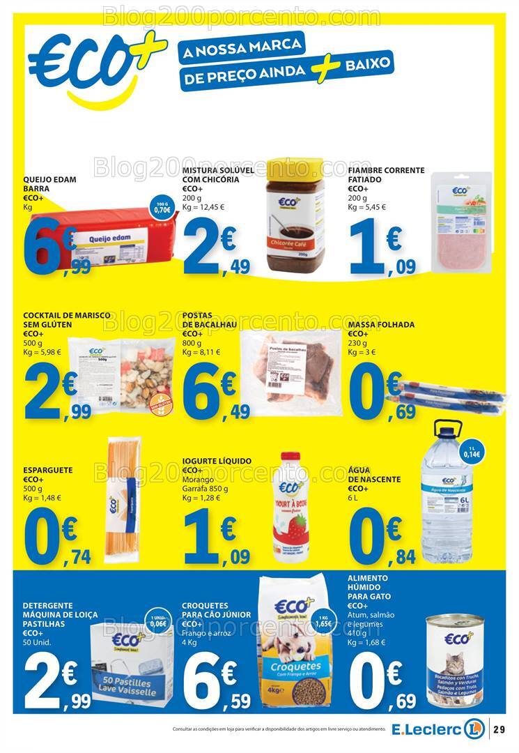 Antevisão Folheto E-LECLERC Promoções de 1 a 7 agosto