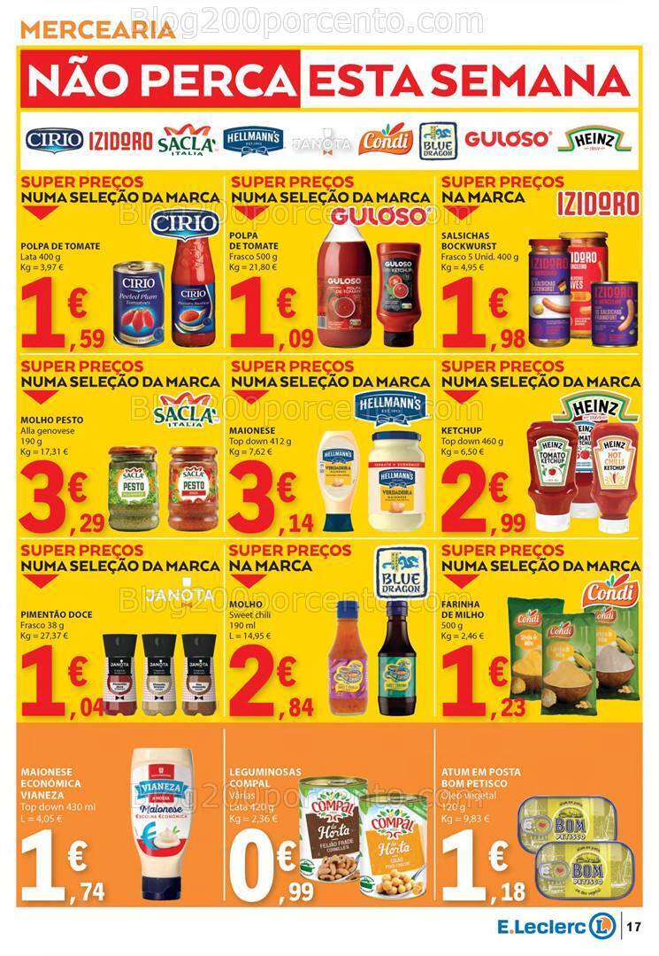 Antevisão Folheto E-LECLERC Promoções de 11 a 17 abril
