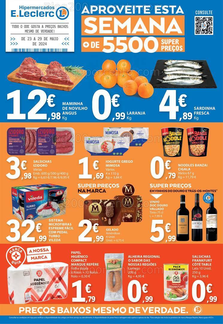 Antevisão Folheto E-LECLERC Semanal Promoções de 23 a 29 maio