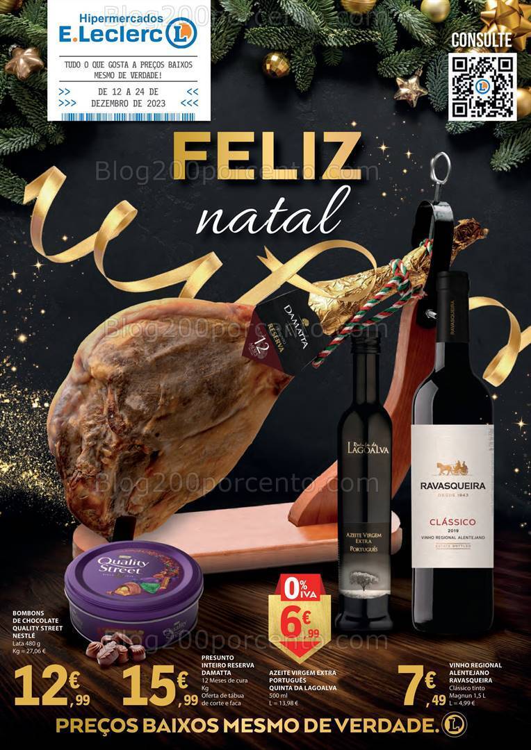 Antevisão Folheto E-LECLERC Natal Promoções de 12 a 24 dezembro