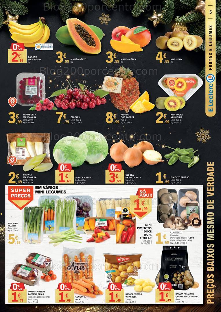Antevisão Folheto E-LECLERC Natal Promoções de 12 a 24 dezembro