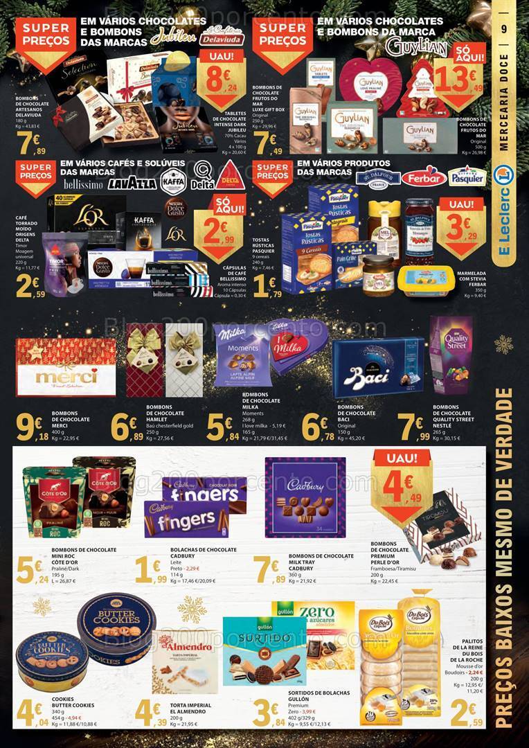 Antevisão Folheto E-LECLERC Natal Promoções de 12 a 24 dezembro