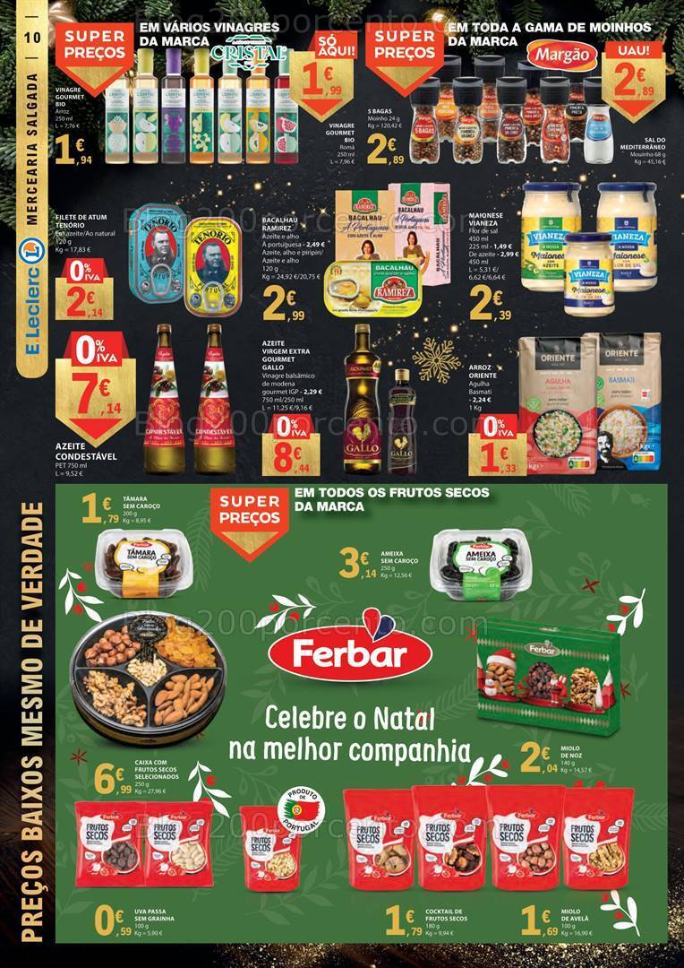 Antevisão Folheto E-LECLERC Natal Promoções de 12 a 24 dezembro