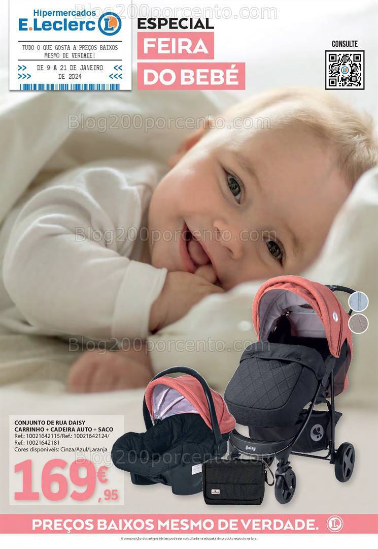 Antevisão Folheto E-LECLERC Feira do Bebé Promoções de 9 a 21 janeiro