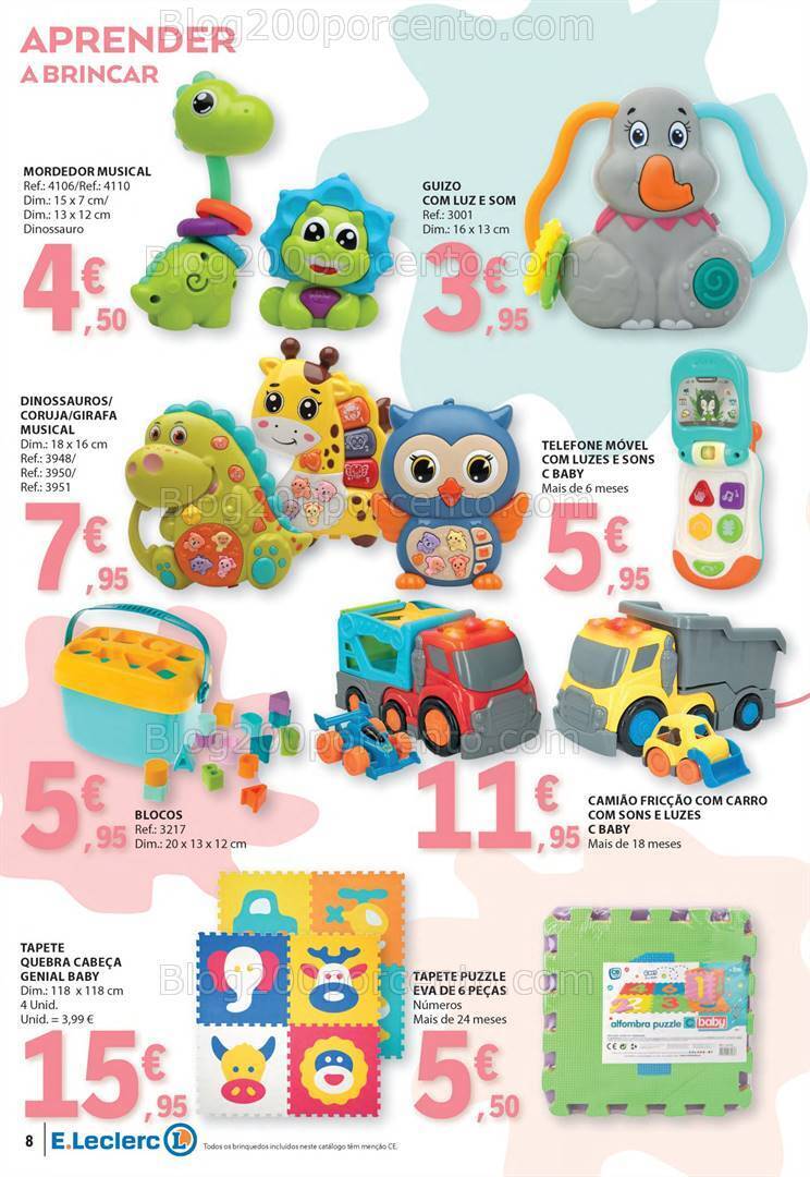 Antevisão Folheto E-LECLERC Feira do Bebé Promoções de 9 a 21 janeiro