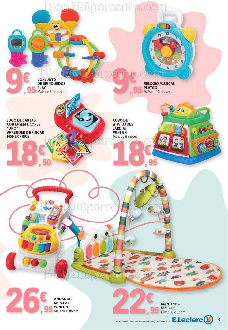 Antevisão Folheto E-LECLERC Feira do Bebé Promoções de 9 a 21 janeiro