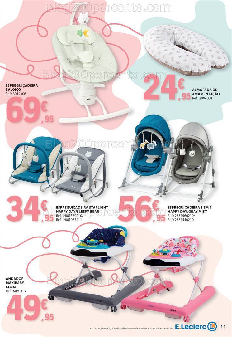 Antevisão Folheto E-LECLERC Feira do Bebé Promoções de 9 a 21 janeiro