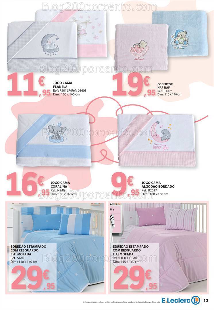 Antevisão Folheto E-LECLERC Feira do Bebé Promoções de 9 a 21 janeiro