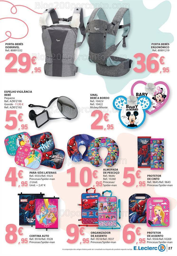 Antevisão Folheto E-LECLERC Feira do Bebé Promoções de 9 a 21 janeiro