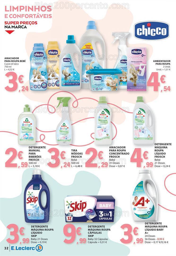 Antevisão Folheto E-LECLERC Feira do Bebé Promoções de 9 a 21 janeiro