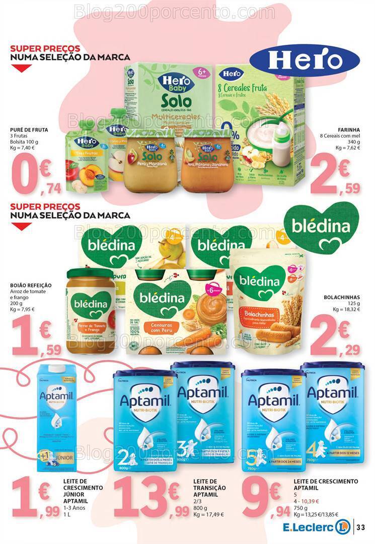 Antevisão Folheto E-LECLERC Feira do Bebé Promoções de 9 a 21 janeiro