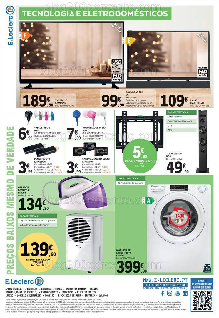 Antevisão Folheto E-LECLERC Bazar Promoções de 26 outubro a 8 novembro