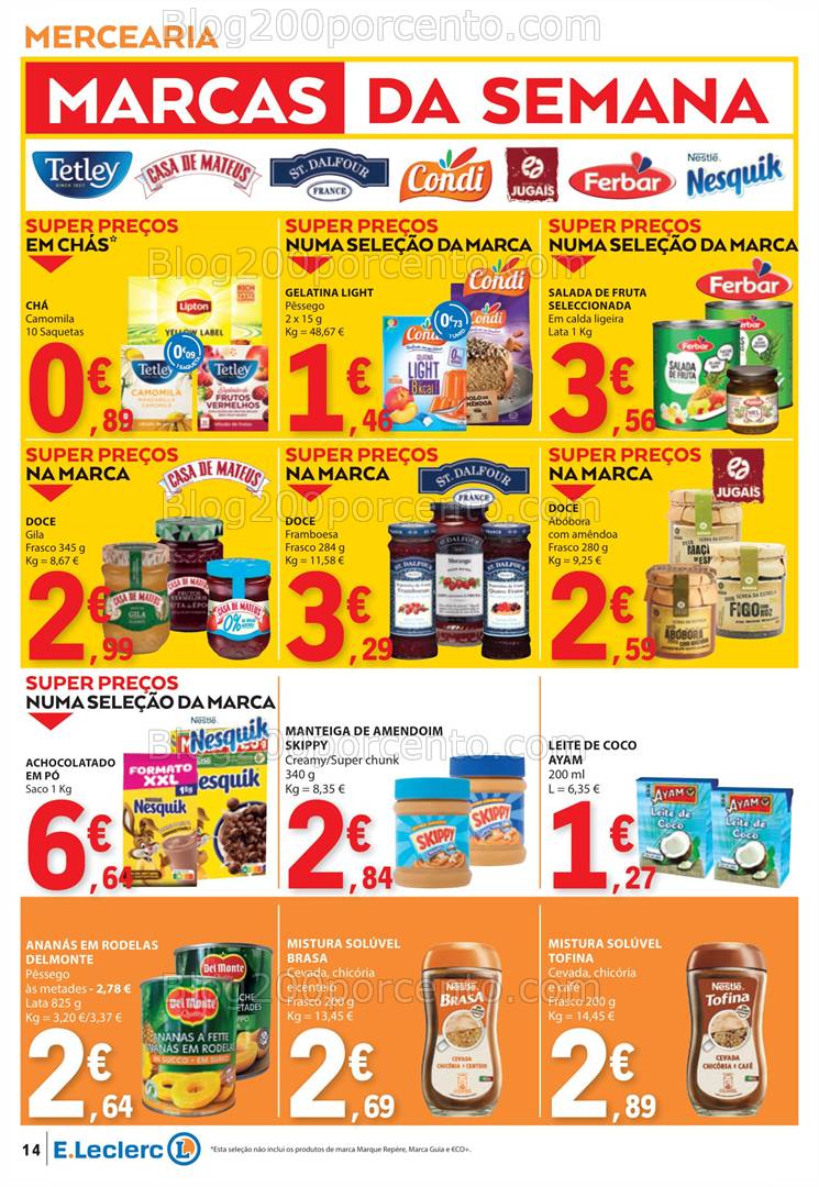 Antevisão Folheto E-LECLERC Promoções de 13 a 26 março