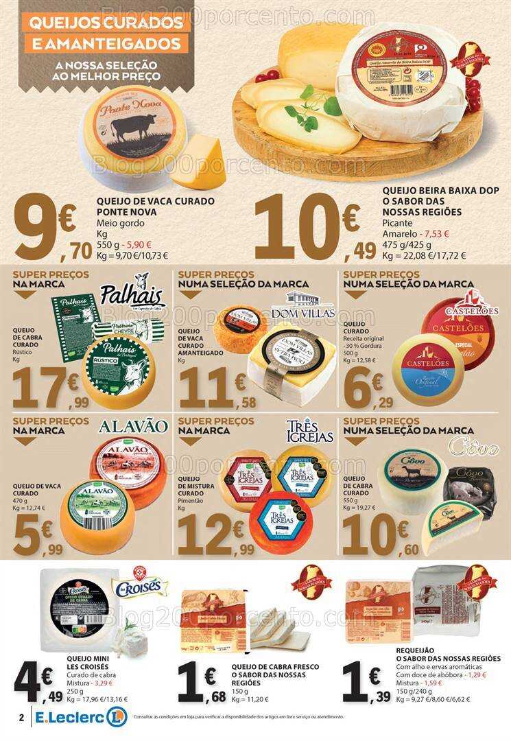 Antevisão Folheto E-LECLERC Feira Queijos Enchidos e Vinhos - 6 a 18 fevereiro