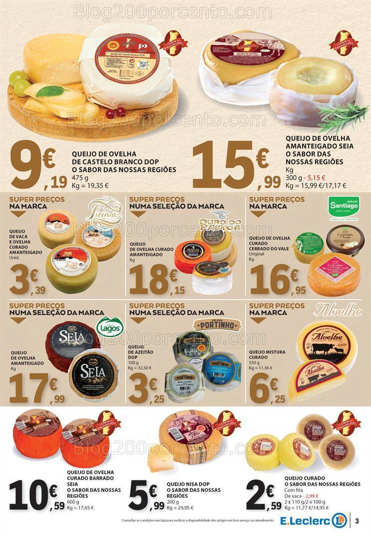 Antevisão Folheto E-LECLERC Feira Queijos Enchidos e Vinhos - 6 a 18 fevereiro