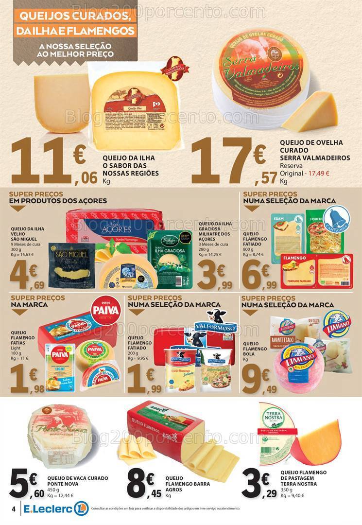 Antevisão Folheto E-LECLERC Feira Queijos Enchidos e Vinhos - 6 a 18 fevereiro