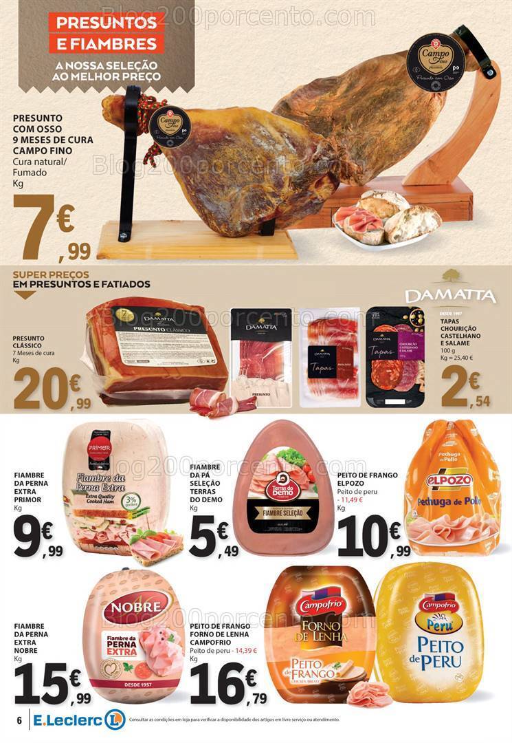 Antevisão Folheto E-LECLERC Feira Queijos Enchidos e Vinhos - 6 a 18 fevereiro