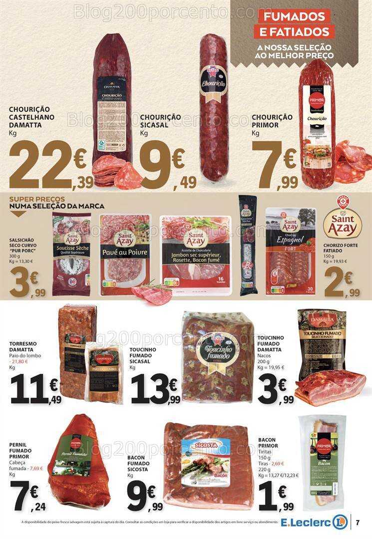 Antevisão Folheto E-LECLERC Feira Queijos Enchidos e Vinhos - 6 a 18 fevereiro