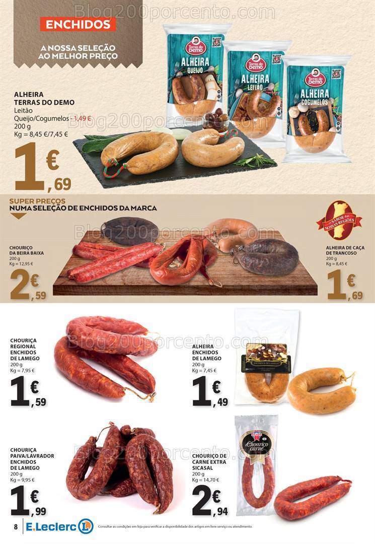 Antevisão Folheto E-LECLERC Feira Queijos Enchidos e Vinhos - 6 a 18 fevereiro