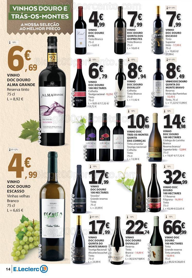 Antevisão Folheto E-LECLERC Feira Queijos Enchidos e Vinhos - 6 a 18 fevereiro