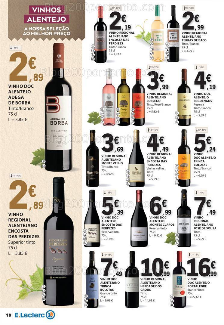 Antevisão Folheto E-LECLERC Feira Queijos Enchidos e Vinhos - 6 a 18 fevereiro