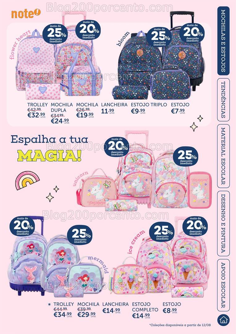 Antevisão Folheto NOTE Regresso às Aulas Promoções de 1 agosto a 23 setembro