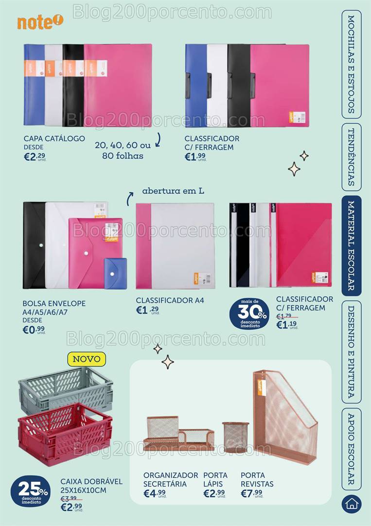 Antevisão Folheto NOTE Regresso às Aulas Promoções de 1 agosto a 23 setembro