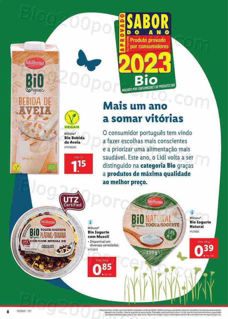 Antevisão Folheto LIDL Especial BIO Promoções de 30 março a 19 abril