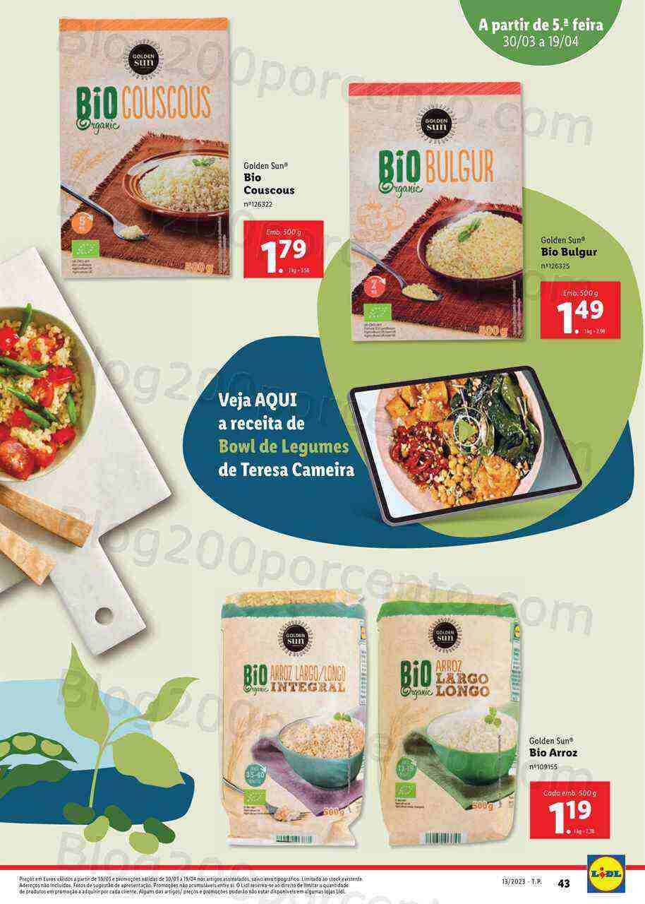 Antevisão Folheto LIDL Especial BIO Promoções de 30 março a 19 abril
