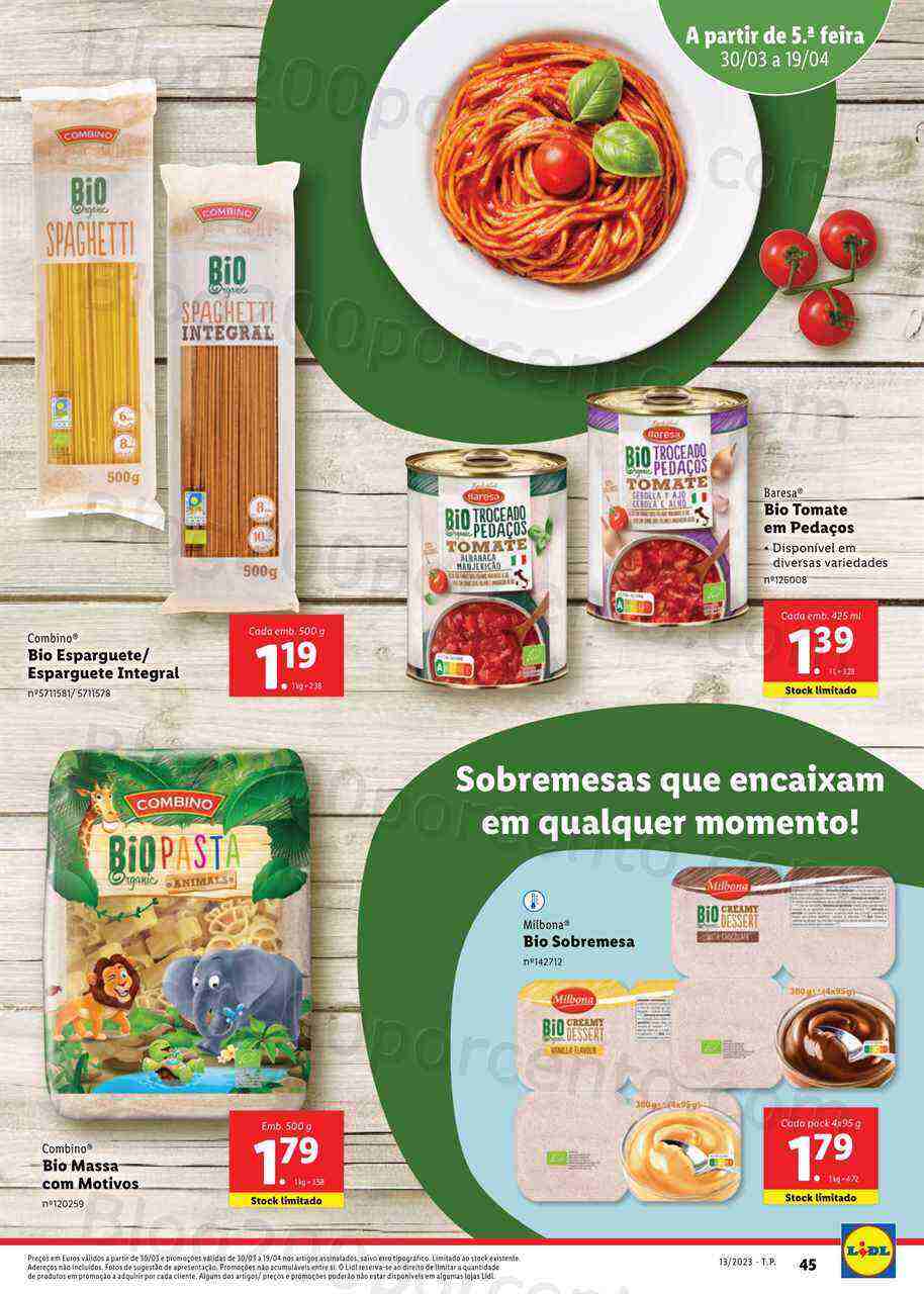 Antevisão Folheto LIDL Especial BIO Promoções de 30 março a 19 abril