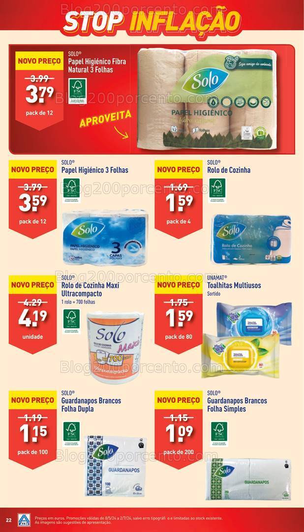 Antevisão Folheto ALDI Stop Inflação Promoções até 2 julho