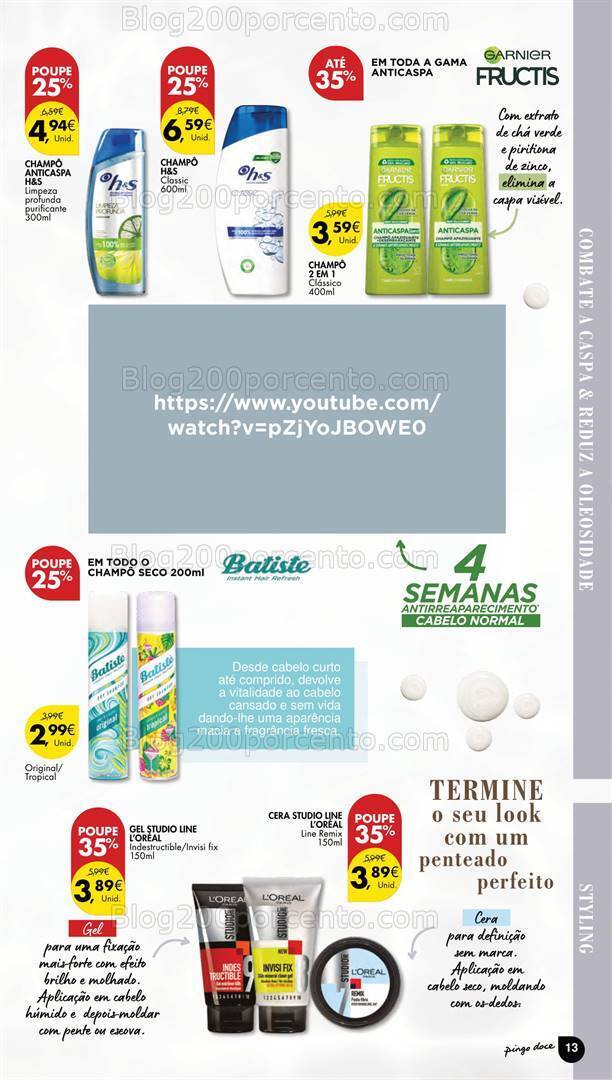 Antevisão Folheto PINGO DOCE Especial Cabelo Promoções de 29 agosto a 11 setembro