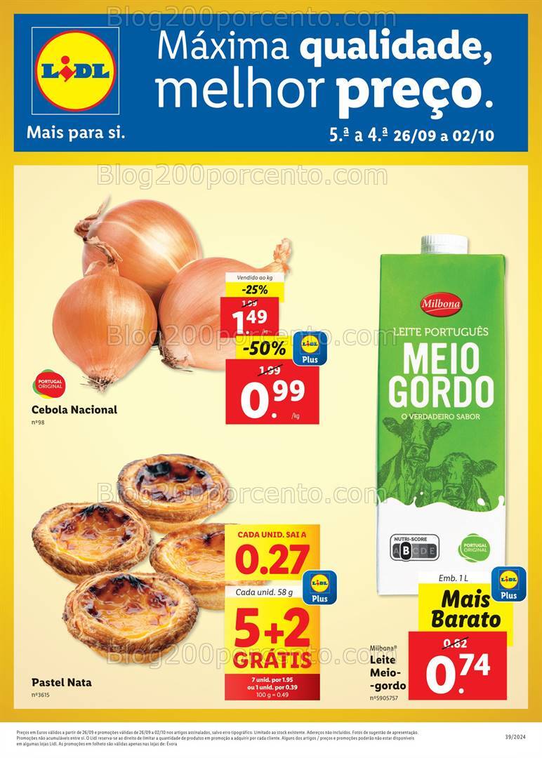 Antevisão Folheto LIDL Extra Promoções de 26 setembro a 2 outubro