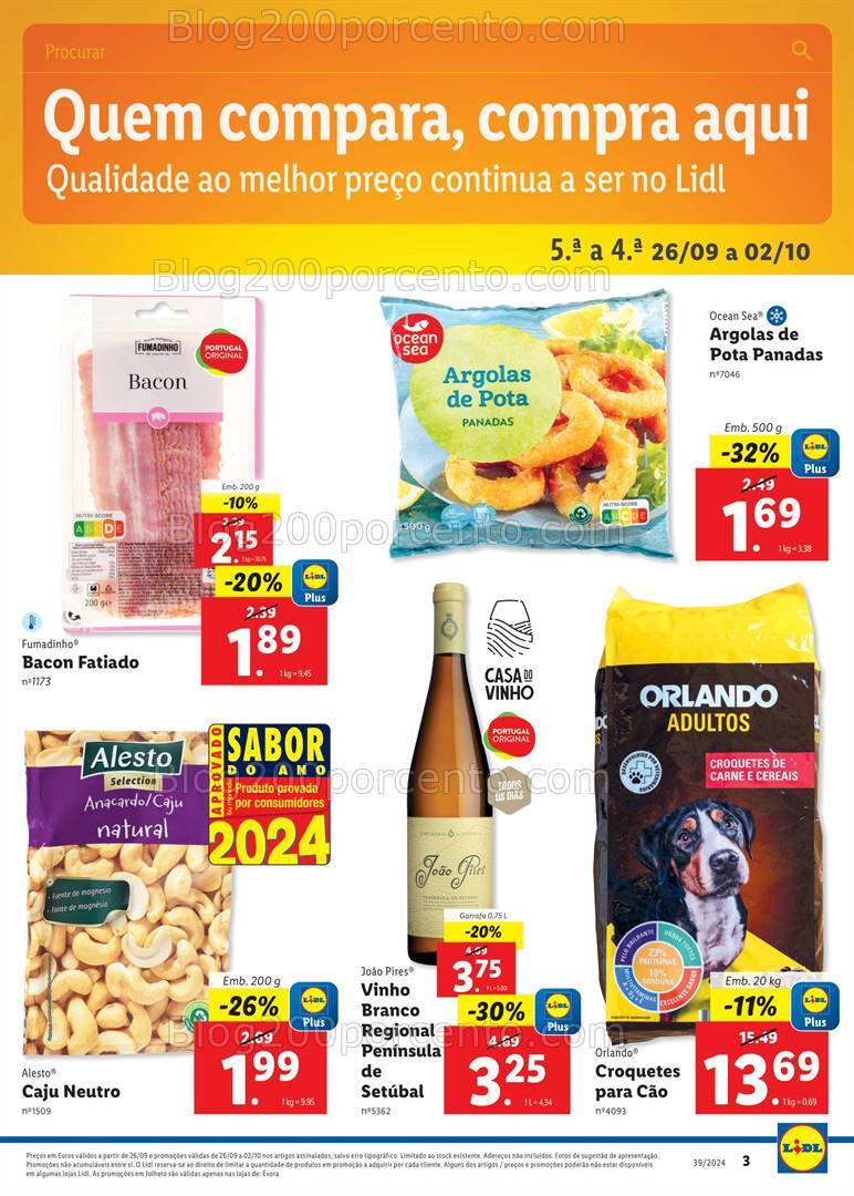 Antevisão Folheto LIDL Extra Promoções de 26 setembro a 2 outubro