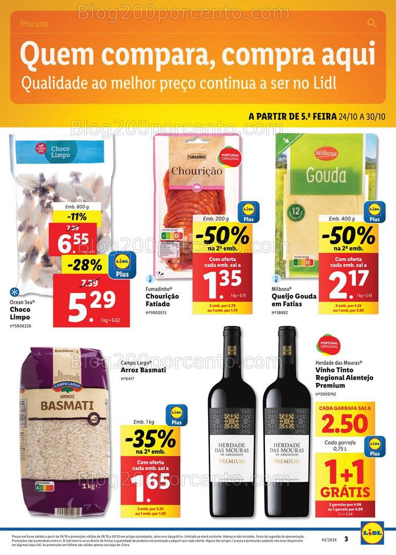 Antevisão Folheto LIDL Extra Évora Promoções 24 a 30 outubro