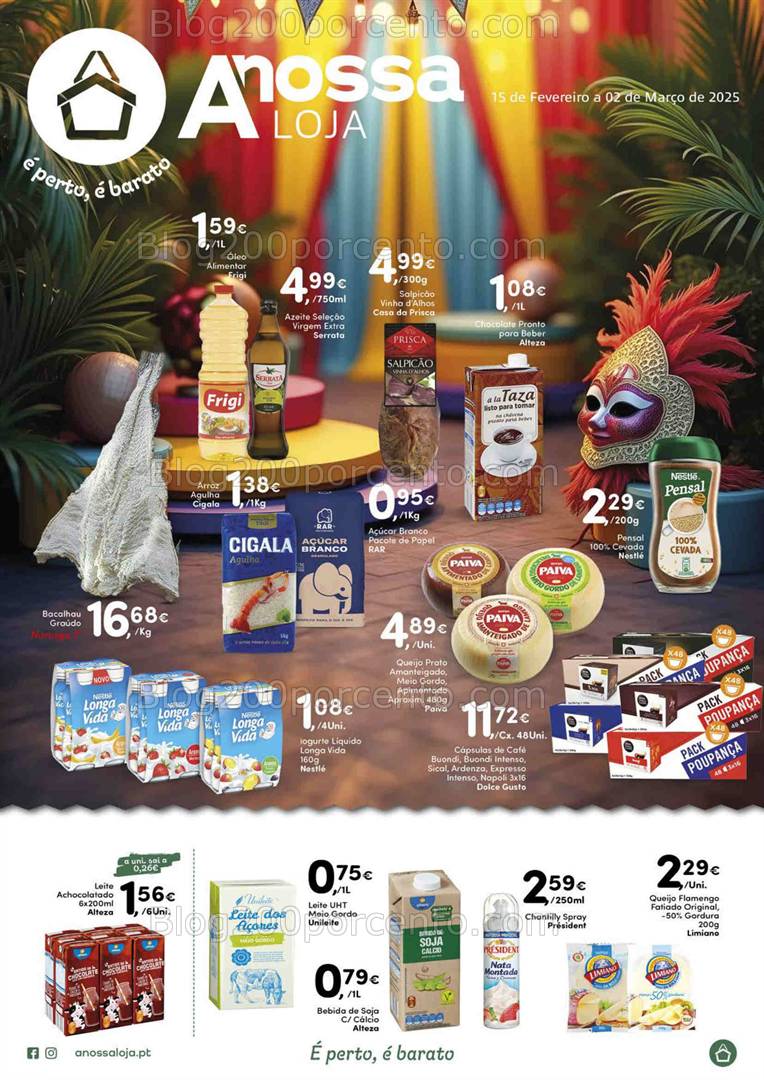 Antevisão Folheto A NOSSA LOJA Promoções de 15 fevereiro a 2 março
