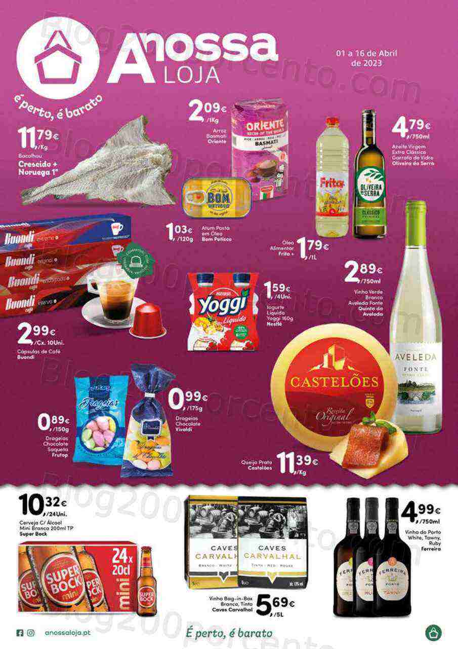 Antevisão Folheto A NOSSA LOJA Promoções de 1 a 16 abril