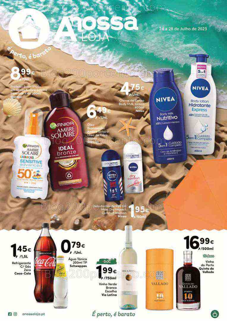 Antevisão Folheto A NOSSA LOJA Promoções de 24 a 28 julho