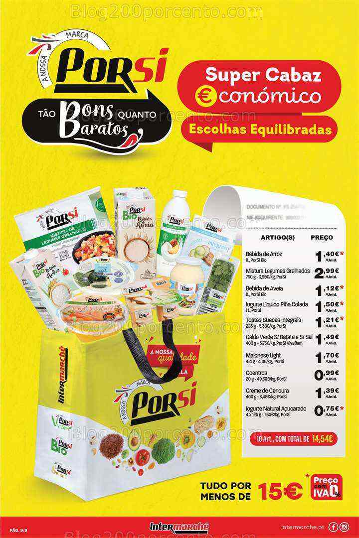 Antevisão Folheto INTERMARCHÉ Especial Porsi Promoções de 6 a 12 julho